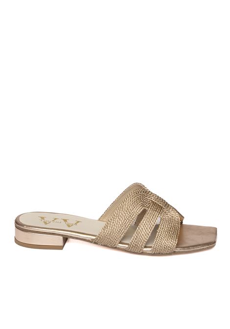 Champagne rafia sandal VINCENT VEGA | COUNTRY PTQ20RAFIA-CHAMPAGNE